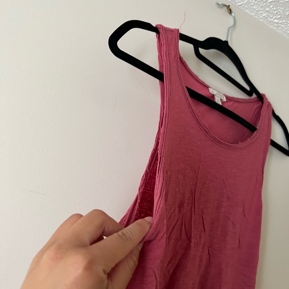 Gap Cotton Pastel Red Tank Top A line - Picture 3 of 6